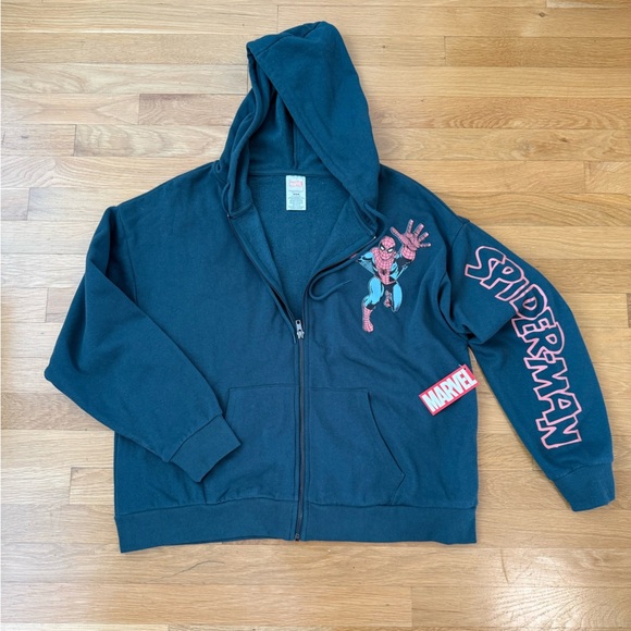 Marvel Spider-Man Kids boys zip up hoodie sweatshirt size medium - Picture 7 of 12